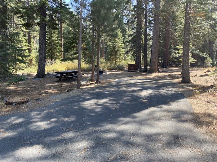 A photo of Site 053 of Loop AREA FALLEN LEAF CAMPGROUND at FALLEN LEAF CAMPGROUND with Picnic Table, Fire Pit, Food Storage