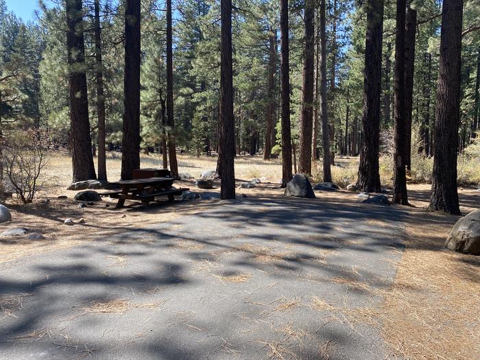 A photo of Site 101 of Loop AREA FALLEN LEAF CAMPGROUND at FALLEN LEAF CAMPGROUND with Picnic Table, Fire Pit, Food Storage