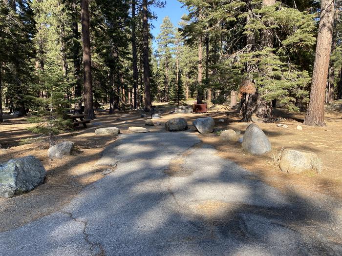 A photo of Site 196 of Loop AREA FALLEN LEAF CAMPGROUND at FALLEN LEAF CAMPGROUND with Picnic Table, Fire Pit, Food Storage