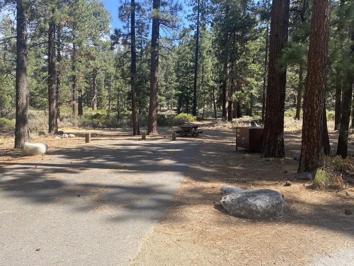 A photo of Site 007 of Loop AREA FALLEN LEAF CAMPGROUND at FALLEN LEAF CAMPGROUND with Picnic Table, Fire Pit, Food Storage