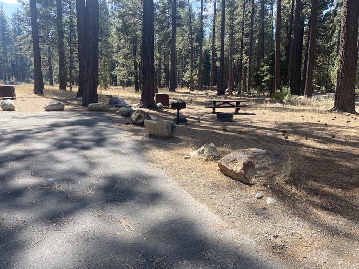 A photo of Site 039 of Loop AREA FALLEN LEAF CAMPGROUND at FALLEN LEAF CAMPGROUND with Picnic Table, Fire Pit, Food Storage