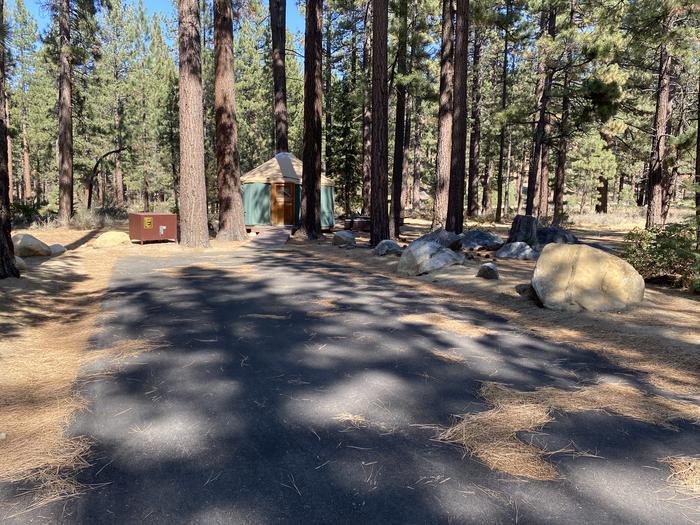 A photo of Site 104 of Loop Yurts at FALLEN LEAF CAMPGROUND with Picnic Table, Fire Pit, Food Storage