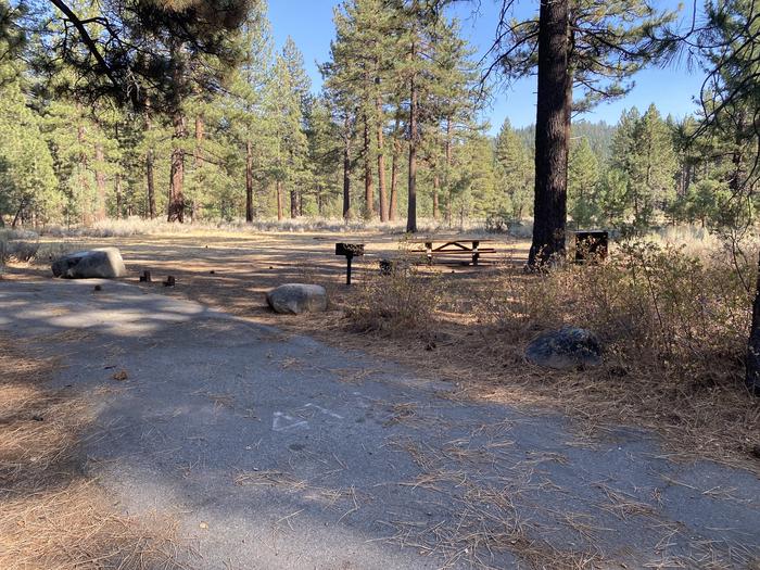 A photo of Site 202 of Loop AREA FALLEN LEAF CAMPGROUND at FALLEN LEAF CAMPGROUND with Picnic Table, Fire Pit, Food Storage