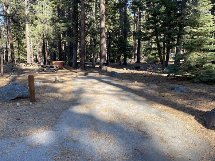 A photo of Site 108 of Loop AREA FALLEN LEAF CAMPGROUND at FALLEN LEAF CAMPGROUND with Picnic Table, Fire Pit, Food Storage