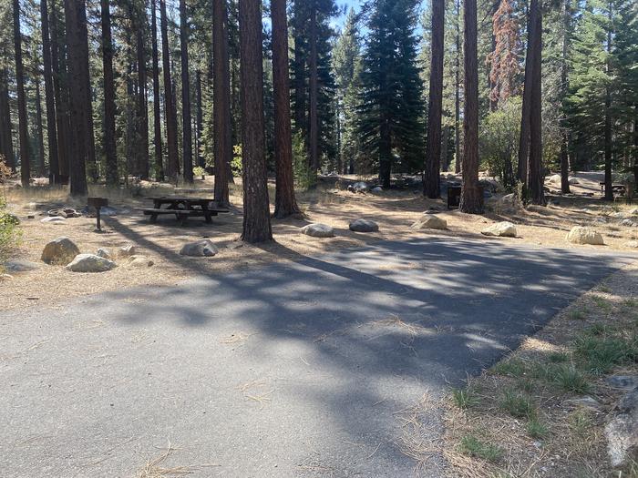 A photo of Site 030 of Loop AREA FALLEN LEAF CAMPGROUND at FALLEN LEAF CAMPGROUND with Picnic Table, Fire Pit, Food Storage