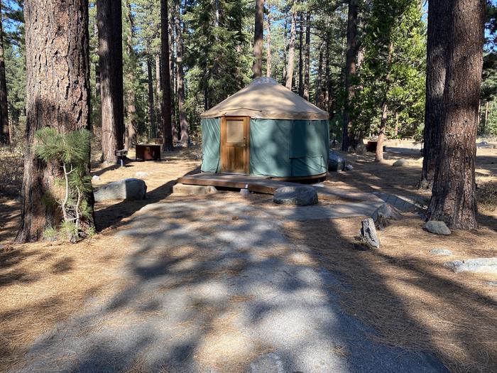 A photo of Site 198 of Loop Yurts at FALLEN LEAF CAMPGROUND with Picnic Table, Fire Pit, Food Storage