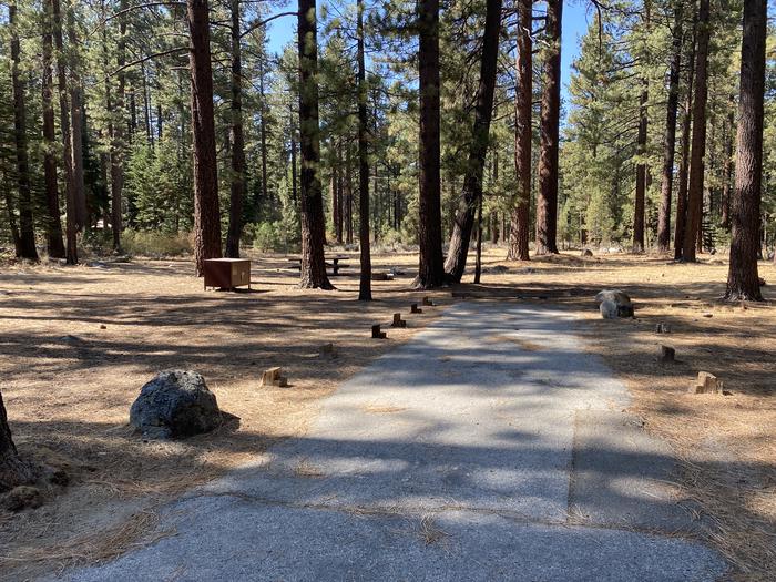 A photo of Site 135 of Loop AREA FALLEN LEAF CAMPGROUND at FALLEN LEAF CAMPGROUND with Picnic Table, Fire Pit, Food Storage