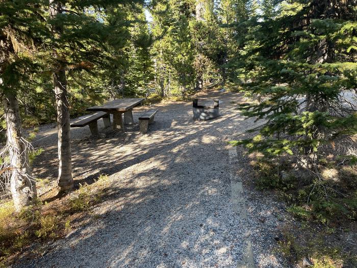 A photo of Site 1 of Loop Anthony Lake at Anthony Lake with Picnic Table, Fire Pit