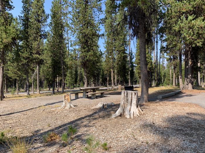 A photo of Site B04 of Loop Loop B at BROKEN ARROW CAMPGROUND with Picnic Table, Fire Pit, Shade, Tent Pad