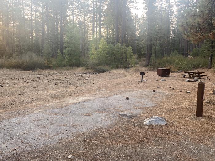 A photo of Site 161 of Loop AREA FALLEN LEAF CAMPGROUND at FALLEN LEAF CAMPGROUND with Picnic Table, Fire Pit, Food Storage