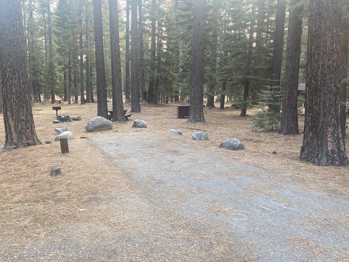 A photo of Site 142 of Loop AREA FALLEN LEAF CAMPGROUND at FALLEN LEAF CAMPGROUND with Picnic Table, Fire Pit, Food Storage