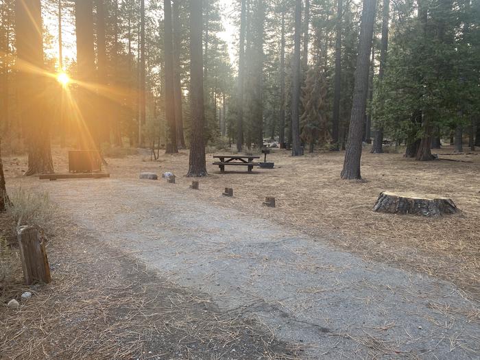A photo of Site 145 of Loop AREA FALLEN LEAF CAMPGROUND at FALLEN LEAF CAMPGROUND with Picnic Table, Fire Pit, Food Storage