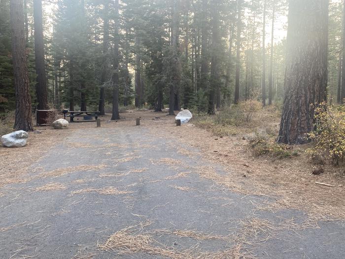 A photo of Site 144A of Loop AREA FALLEN LEAF CAMPGROUND at FALLEN LEAF CAMPGROUND with Picnic Table, Fire Pit, Food Storage