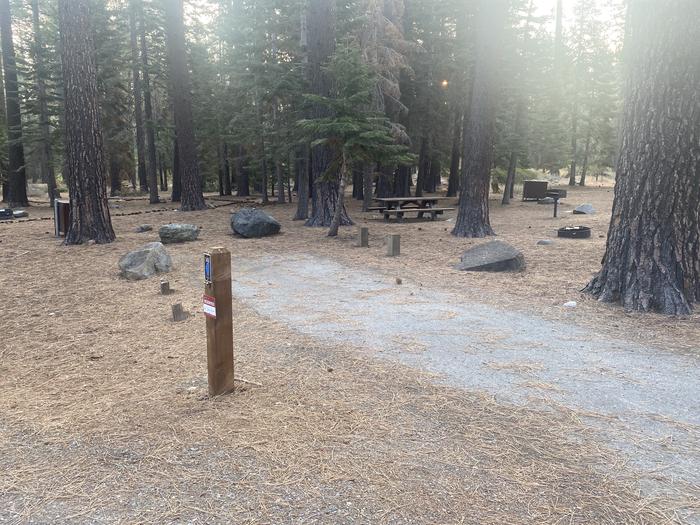 A photo of Site 149 of Loop AREA FALLEN LEAF CAMPGROUND at FALLEN LEAF CAMPGROUND with Picnic Table, Fire Pit, Food Storage