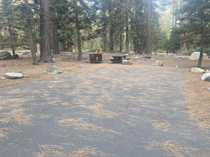 A photo of Site 138 of Loop AREA FALLEN LEAF CAMPGROUND at FALLEN LEAF CAMPGROUND with Picnic Table, Fire Pit, Food Storage