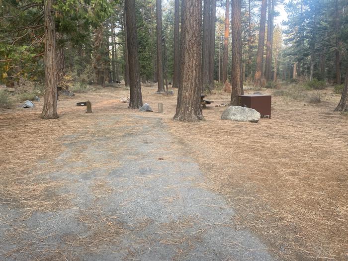 A photo of Site 160 of Loop AREA FALLEN LEAF CAMPGROUND at FALLEN LEAF CAMPGROUND with Picnic Table, Fire Pit, Food Storage