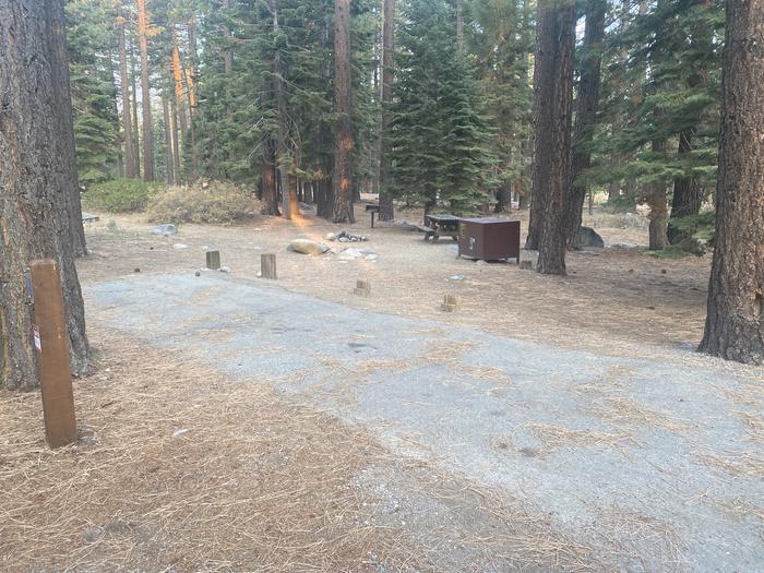 A photo of Site 157 of Loop AREA FALLEN LEAF CAMPGROUND at FALLEN LEAF CAMPGROUND with Picnic Table, Fire Pit, Food Storage