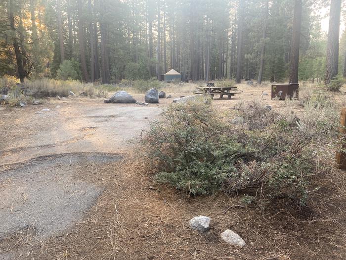 A photo of Site 156 of Loop AREA FALLEN LEAF CAMPGROUND at FALLEN LEAF CAMPGROUND with Picnic Table, Fire Pit, Food Storage