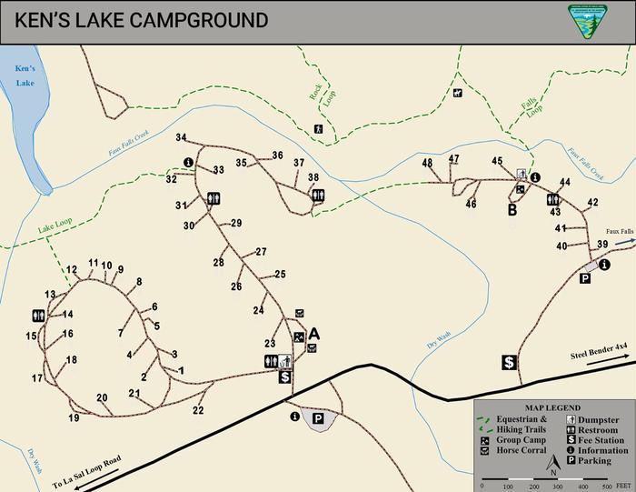 Kens Lake Campground Map