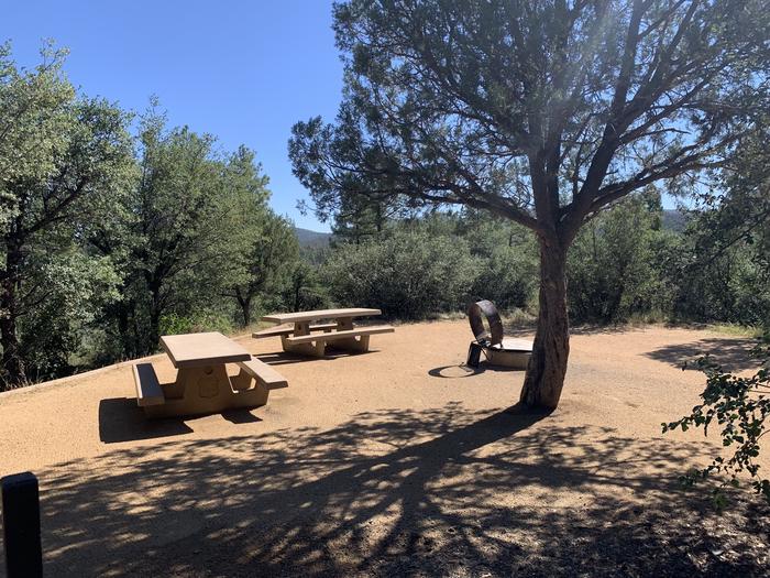 A photo of Site 22 of Loop E at LYNX CAMPGROUND with 2 Picnic Tables, Fire Pit