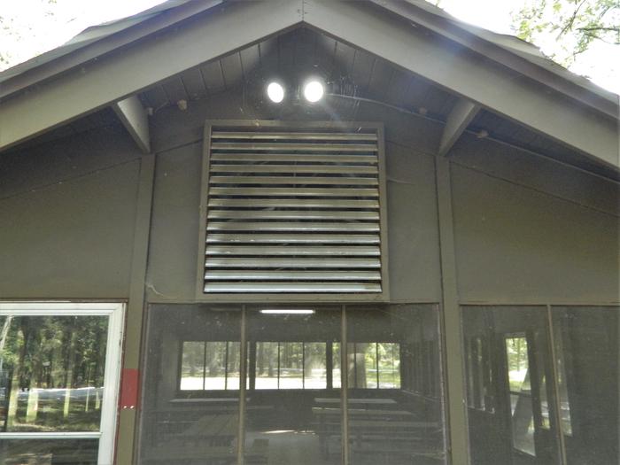 Merrisach Lake - B Loop Group Shelter - ExteriorEquipped with outdoor lighting.