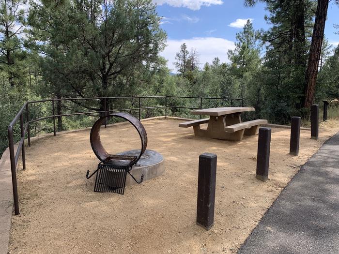 A photo of Site 07 of Loop B at LYNX CAMPGROUND with Picnic Table, Fire Pit