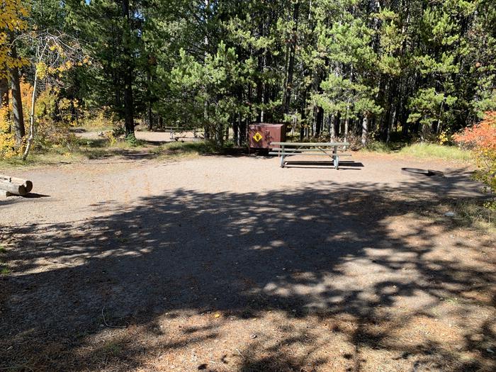 A photo of Site 35 of Loop Loop 2 at Lizard Creek Campground with Picnic Table, Fire Pit, Shade, Food Storage