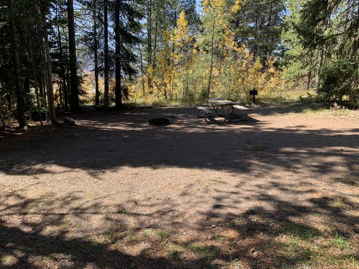 A photo of Site 38 of Loop Loop 2 at Lizard Creek Campground with Picnic Table, Fire Pit, Shade, Food Storage