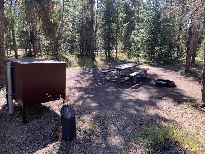A photo of Site 7 of Loop Main Road at Lizard Creek Campground with Picnic Table, Fire Pit, Shade, Food Storage