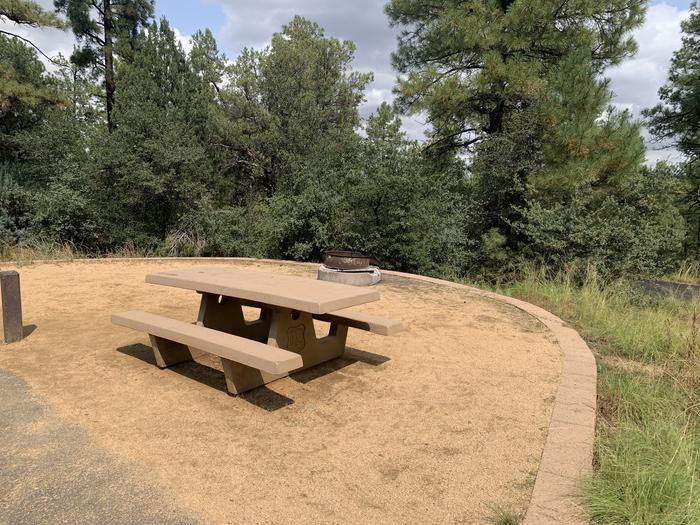 A photo of Site 25 of Loop F at LYNX CAMPGROUND with Picnic Table, Fire Pit