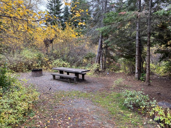 A photo of Site 026 of Loop POND at SWAN LAKE CAMPGROUND with Picnic Table, Fire Pit