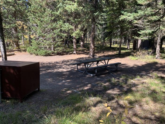 A photo of Site 27 of Loop Loop 2 at Lizard Creek Campground with Picnic Table, Fire Pit, Shade, Food Storage
