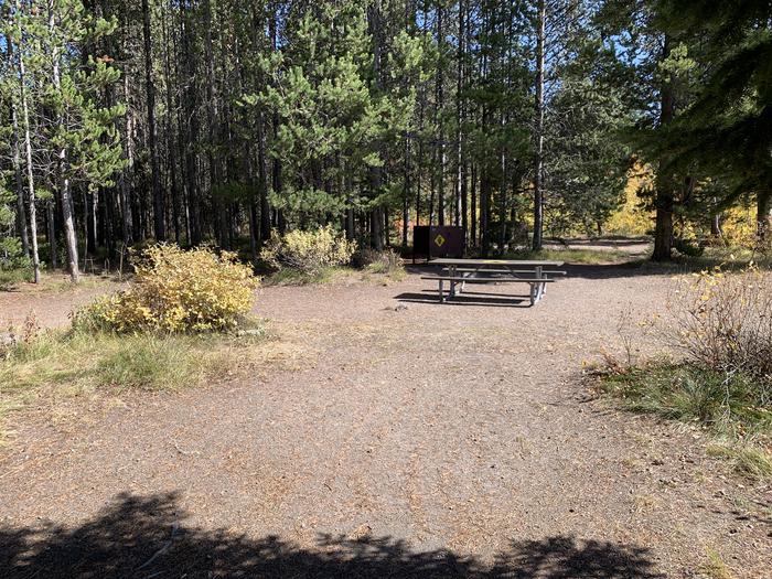 A photo of Site 34 of Loop Loop 2 at Lizard Creek Campground with Picnic Table, Fire Pit, Food Storage