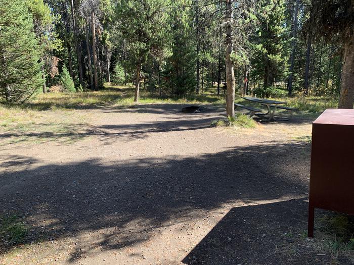 A photo of Site 6 of Loop Main Road at Lizard Creek Campground with Picnic Table, Fire Pit, Shade, Food Storage