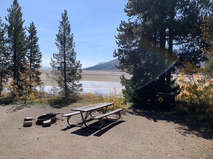 A photo of Site 40 of Loop Loop 2 at Lizard Creek Campground with Picnic Table, Fire Pit, Shade, Food Storage