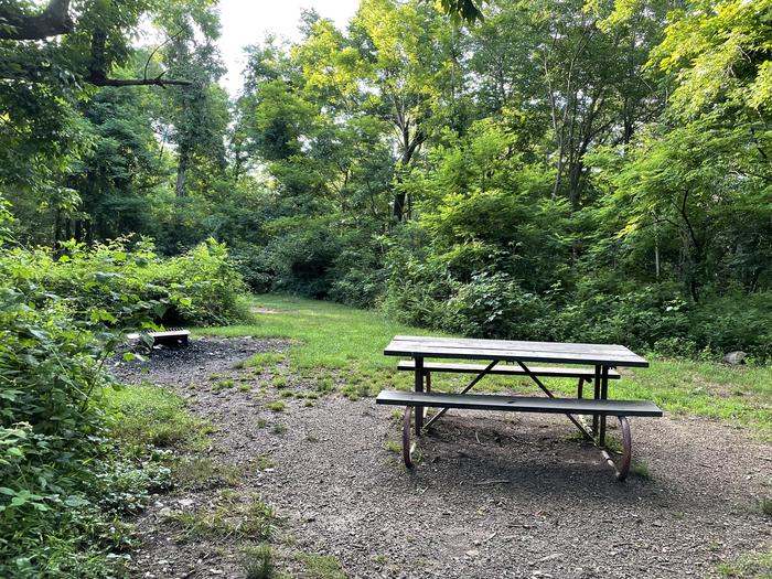 A photo of Site A070 of Loop A Loop at Loft Mountain Campground with Picnic Table, Fire Pit