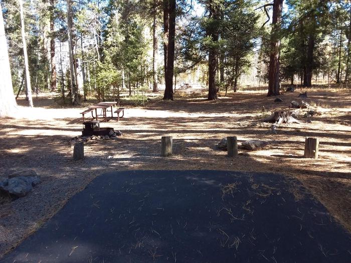 Rainbow Campground Campsite 006 Loop A: table and fire pit and easy access to roadRainbow Campground Campsite 006 Loop A