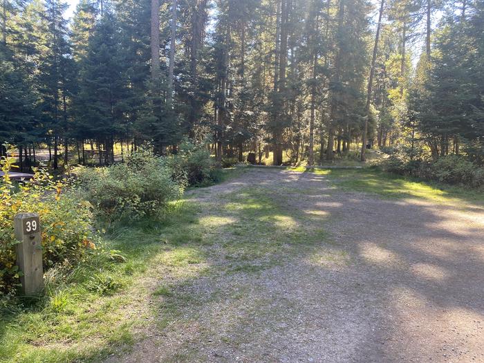 A photo of Site 039 of Loop C - BAY at HOLLAND LAKE CAMPGROUND with Picnic Table, Fire Pit