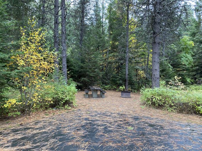 A photo of Site 022 of Loop POND at SWAN LAKE CAMPGROUND with Picnic Table, Fire Pit