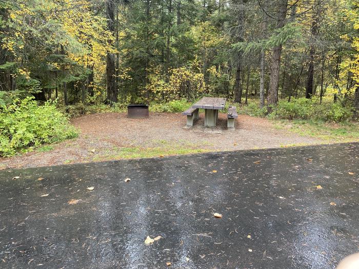 A photo of Site 038 of Loop POND at SWAN LAKE CAMPGROUND with Picnic Table, Fire Pit