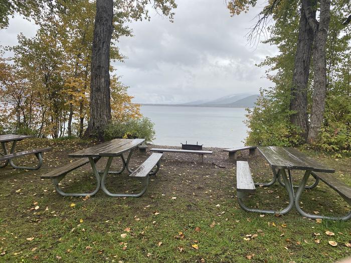 A photo of Site D1 of Loop Day Use at SWAN LAKE CAMPGROUND with Fire Pit, Waterfront