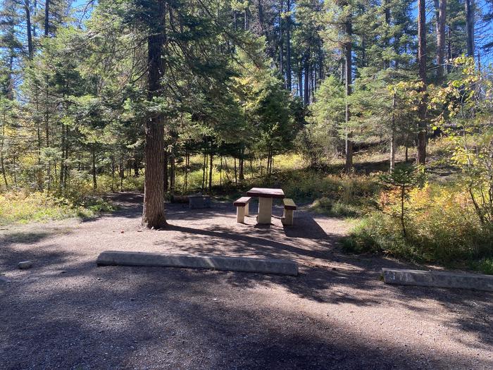 A photo of Site 037 of Loop C - BAY at HOLLAND LAKE CAMPGROUND with Picnic Table, Fire Pit