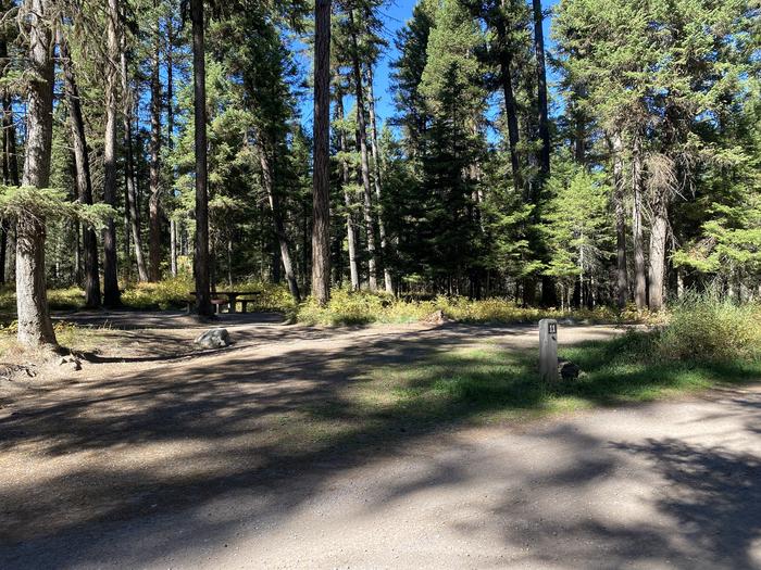A photo of Site 011 of Loop B - LARC at HOLLAND LAKE CAMPGROUND with Picnic Table, Fire Pit