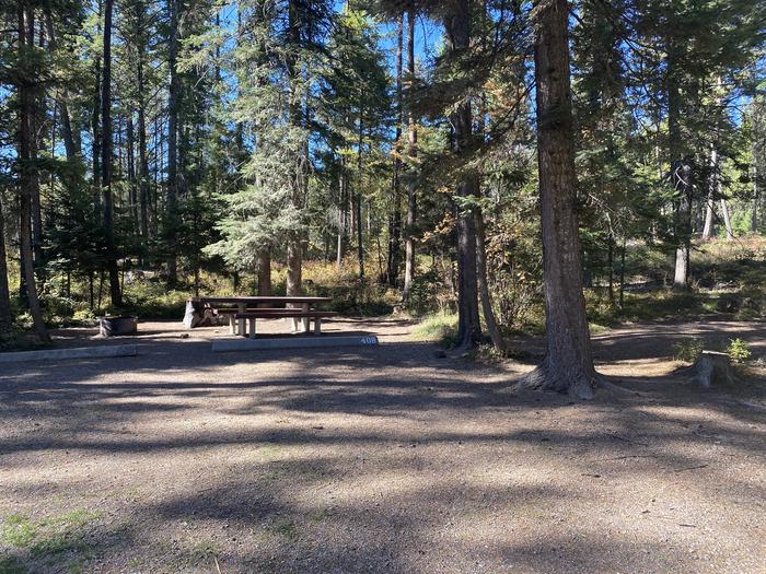 A photo of Site 040 of Loop C - BAY at HOLLAND LAKE CAMPGROUND with Picnic Table, Fire Pit