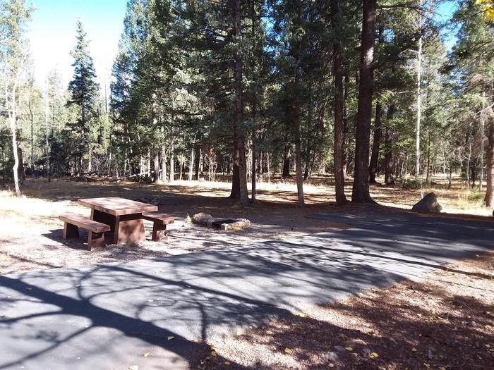 Rainbow Campground Campsite 086 Loop C: picnic table, brick fire pitRainbow Campground Campsite 086 Loop C