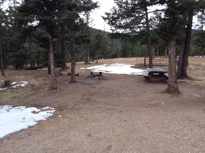 Loop B Equestrian Campsite 12 with picnic table, fire pit, and mountainous views