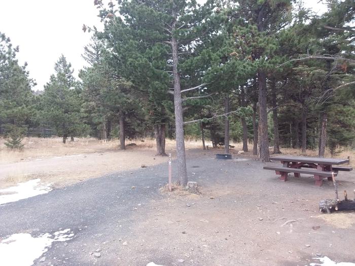 Loop B Equestrian Campsite 23 with picnic table and fire ring