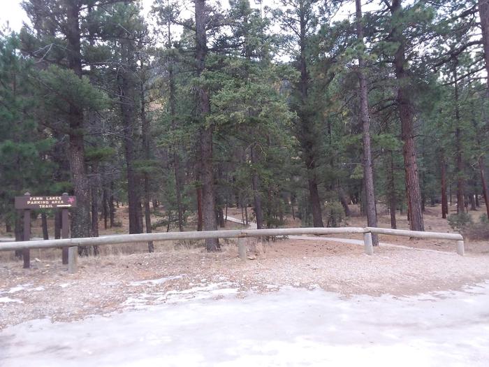 Parking area and trail head.