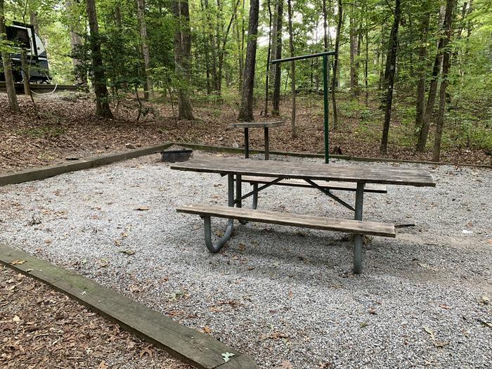A photo of Site 076 of Loop B at NORTH BEND PARK with Picnic Table, Fire Pit, Lantern Pole