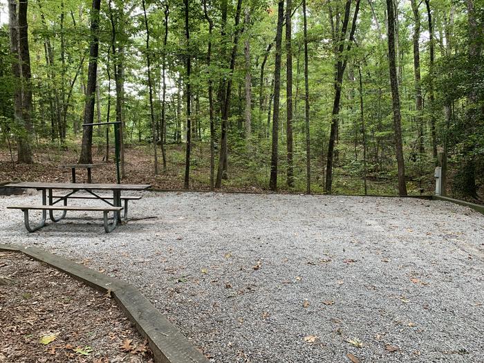 A photo of Site 076 of Loop B at NORTH BEND PARK with Picnic Table, Electricity Hookup, Fire Pit, Lantern Pole, Water Hookup